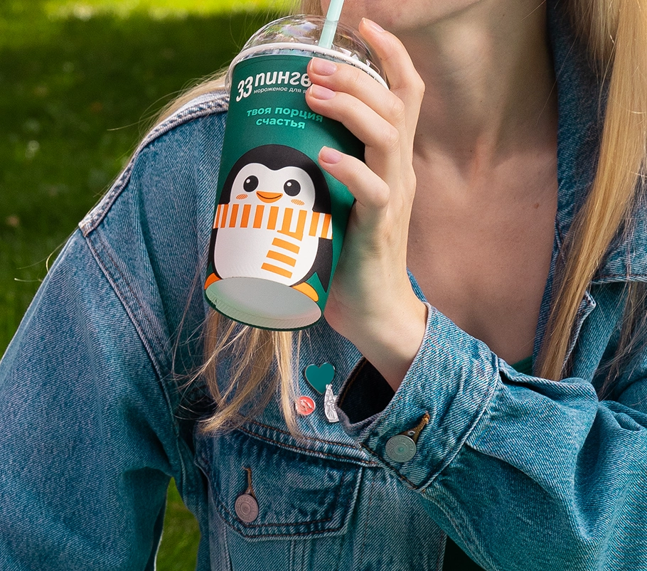 комплексный ребрендинг бренда мороженого «33 пингвина»